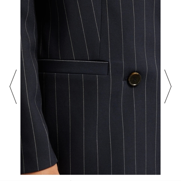 ISO Ganni Hewitt blazer in navy pinstripe - Picture 3 of 4